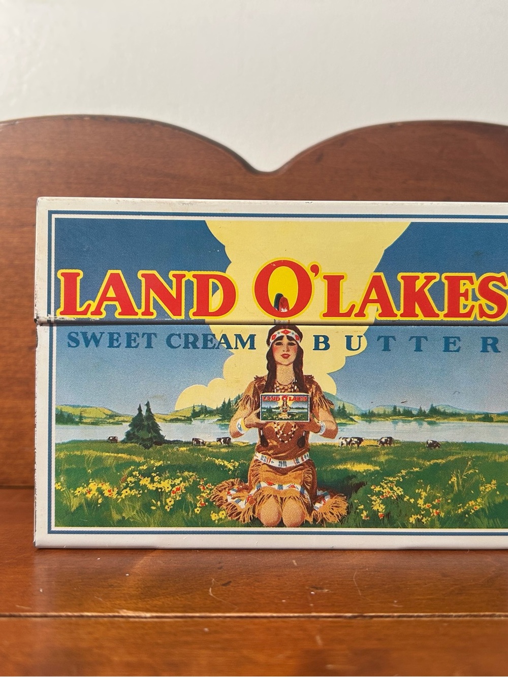 Land O'Lakes Sweet Cream Butter Tin - Blue & Yellow